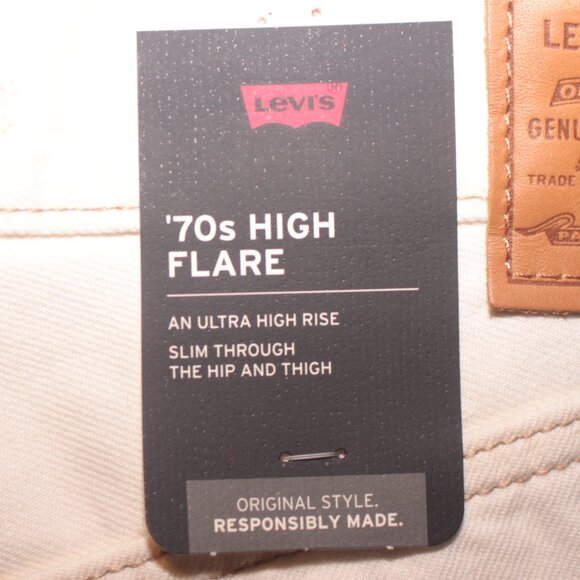 NWT Levi's 70's High Flare Denim Jeans Plus Size 32 x 30 - Picture 13 of 16
